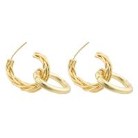 Brass Drop Earring gold color plated fashion jewelry & for woman nickel lead & cadmium free Sold By Pair