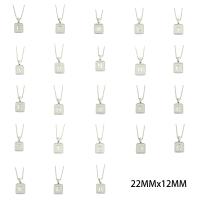 Collier de bijoux en acier inoxydable, Acier inoxydable 304, cadre, Placage, bijoux de mode & modèles différents pour le choix, argent, 22x12x2mm, Longueur 460 mm, Vendu par PC