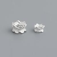 Capuchon de perle en argent sterling 925, Lotus, poli, DIY & normes différentes pour le choix, argent, Vendu par PC