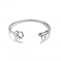 Argent sterling 925 bracelet manchette, Vintage & pour femme & mat, argent, 3mm, Diamètre intérieur:Environ 65mm, Vendu par PC