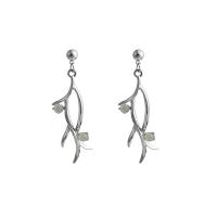 Zinc Alloy Drop Earrings silver color plated fashion jewelry & for woman nickel lead & cadmium free Sold By Pair