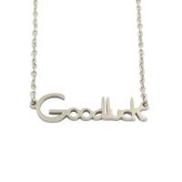 Collana in acciaio inossidabile, 304 acciaio inox, Lettera alfabeto, placcato, gioielli di moda, nessuno, 8x30x1mm, Lunghezza 496 mm, Venduto da PC