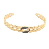 Cruach dhosmálta Bangle, 304 Cruach dhosmálta, plátáilte, jewelry faisin, órga, 53x69x2mm, Díolta De réir PC