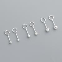 925 Sterling Silver Earring Drop Findings polished DIY silver color Sold By Pair