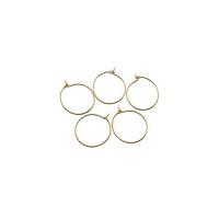 Messing Hoop Earring Components, gold plated, DIY & verschillende grootte voor keus, Verkocht door PC