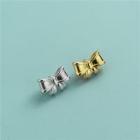 925 Sterling Silver Spacer Χάντρα, Bowknot, επιχρυσωμένο, DIY, περισσότερα χρώματα για την επιλογή, 12x7.90mm, Τρύπα:Περίπου 2.2mm, Sold Με PC