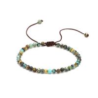 Fashion Turquoise Armbanden, Afrikaans Turquoise, met Nylon Koord & Zinc Alloy, handgemaakt, Natuurlijk & mode sieraden & voor vrouw, multi-gekleurde, Per verkocht 14-28 cm Strand