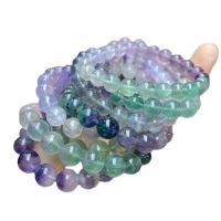 Gemstone Bracciali, Fluorite colorato, Cerchio, lucido, gioielli di moda & formato differente per scelta & per la donna, multi-colore, Lunghezza Appross. 19 cm, Venduto da PC