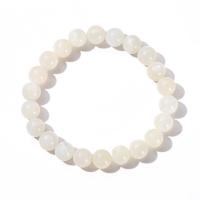 Gemstone Bracciali, Moonstone, Cerchio, lucido, gioielli di moda & formato differente per scelta & per la donna, bianco, Lunghezza Appross. 19 cm, Venduto da PC