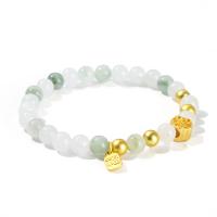 Pulseras de piedras preciosas, con aleación de zinc, chapado en color dorado, Joyería & para mujer, color mixto, 6mm,8mm,5x8mm, longitud aproximado 19 cm, Vendido por UD