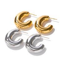 Stainless Steel Stud Earrings 304 Stainless Steel Vacuum Ion Plating fashion jewelry & for woman Sold By Pair