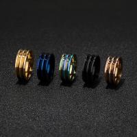 Titanium Steel Finger Ring plated fashion jewelry & Unisex Sold By PC