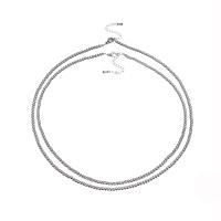 Colar de jóias de aço inoxidável, Aço inoxidável 304, with 5cm extender chain, joias de moda & comprimento diferente para a escolha & para mulher, cor original, 3mm, vendido por PC