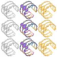 Anel de dedo de aço inoxidável, Aço inoxidável 304, Vintage & joias de moda & unissex & vazio, Mais cores pare escolha, tamanho:8, vendido por PC