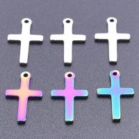 Nerezová ocel Cross Přívěsky, 304 Stainless Steel, Kříž, DIY, více barev na výběr, 9x15mm, Prodáno By PC