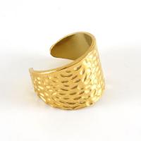 Ring Finger ze stali nierdzewnej, Stal nierdzewna 304, Pozłacane 18K, biżuteria moda & dla obu płci, złoty, 22x18mm, rozmiar:7, sprzedane przez PC