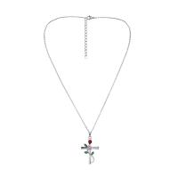 Zinc Alloy Jewelry Necklace with 1.97inch extender chain platinum color plated fashion jewelry & for woman & with cubic zirconia nickel lead & cadmium free Sold Per Approx 17.32 Inch Strand