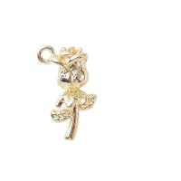 Zinc Alloy Flower Pendler, forgyldt, du kan DIY & forskellige stilarter for valg, 7-22mm, Solgt af PC