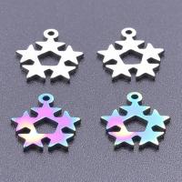 Rostfritt stål Smycken Hängen, 304 rostfritt stål, Star, DIY, fler färger för val, 12x11mm, Säljs av PC