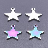 Rostfritt stål Smycken Hängen, 304 rostfritt stål, Star, DIY, fler färger för val, 12x11mm, Säljs av PC