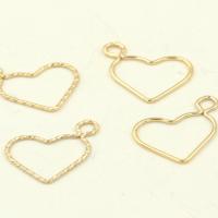 Gioielli d'oro riempito, Gold-filled, Cuore, 14K pieno d'oro, DIY & stili diversi per la scelta & cavo, 0.90x15.50mm, Venduto da PC