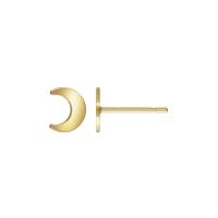 Guld-fyldt Stud Earring, Moon, 14.000 guldfyldte, 5.10x6.30mm, Solgt af par