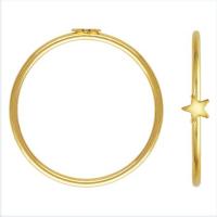 Gold Filled Finger Ring Star 14K gold-filled 1mm US Ring Sold By PC