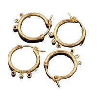 Doublé or Conclusion de boucle d'oreille Creole Hoop, 14K rempli d’or, DIY & normes différentes pour le choix, Vendu par paire