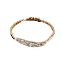 Zinc Alloy Bangle plated fashion jewelry & for woman & with rhinestone nickel lead & cadmium free Sold By PC