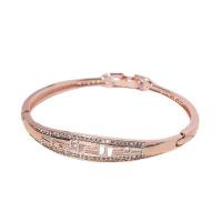 Zinc Alloy Bangle plated fashion jewelry & for woman & with rhinestone nickel lead & cadmium free Sold By PC