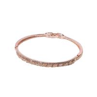 Zinc Alloy Bangle plated fashion jewelry & for woman & with rhinestone nickel lead & cadmium free Sold By PC