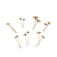 Gold-filled Brinco Stud Component, 14K cheio de ouro, DIY & tamanho diferente para a escolha, vendido por par