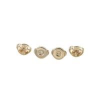 Gold-filled componente base per orecchio, 14K pieno d'oro, DIY, 6.90x5.70mm, Foro:Appross. 1.1mm, Venduto da coppia