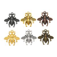 Zinc Alloy Animal Pendler, Bee, forgyldt, Vintage & du kan DIY, flere farver til valg, nikkel, bly & cadmium fri, 25x25x3mm, Ca. 100pc'er/Bag, Solgt af Bag