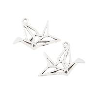 Pendentifs en alliage de zinc, Mille grues en Origami, Placage, Vintage & DIY & creux, plus de couleurs à choisir, protéger l'environnement, sans nickel, plomb et cadmium, 23x29x1.50mm, Environ 100PC/sac, Vendu par sac