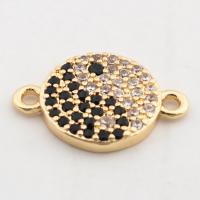 Cubic Zirconia Micro Pave Brass Connector high quality gold color plated DIY & micro pave cubic zirconia nickel lead & cadmium free Approx 2mm Approx Sold By Lot