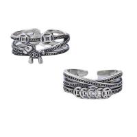 alliage de zinc Cuff Bague, Placage, Vintage & styles différents pour le choix & pour femme, Taille:6-8, Vendu par PC