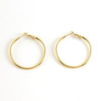 Titanium Staal Earring, 18K verguld, mode sieraden & voor vrouw, gouden, 40mm, Verkocht door pair