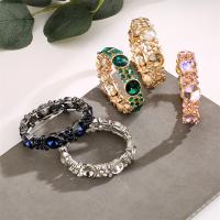 Pulseiras  de Jóias  de aleacao de  zinco, liga de zinco, banhado, joias de moda & com strass, Mais cores pare escolha, níquel, chumbo e cádmio livre, 16mm, comprimento 18.5 cm, vendido por PC