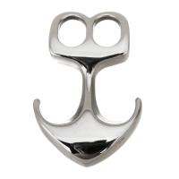 Nerezová ocel Šperky Přívěsky, 304 Stainless Steel, Kotva, lesklý, módní šperky & DIY & double-hole, Původní barva, 32.70x21.50x5.60mm, Otvor:Cca 7.7x5.5mm, Prodáno By PC