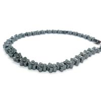 Non-magnetska hematita perle, Hematit, Cvijet, uglađen, možete DIY, crn, 10mm, Prodano Per Približno 40 cm Strand