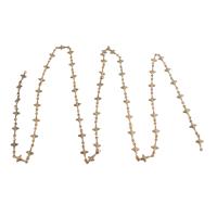 Mässing Dekorativa Chain, Cross, DIY, ursprungliga färgen, nickel, bly och kadmium gratis, 6x2mm, Säljs av m