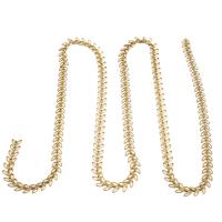 Mässing Dekorativa Chain, DIY, ursprungliga färgen, nickel, bly och kadmium gratis, 6x1mm, Säljs av m