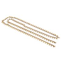 Messingkette Twist Oval, Messing, Stern, DIY, originale Farbe, frei von Nickel, Blei & Kadmium, 5x1mm, verkauft von m