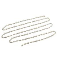 Mässing Dekorativa Chain, med Glas, DIY, klar, nickel, bly och kadmium gratis, 3x3mm, Säljs av m