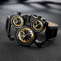 Heren polshorloge, Glas, met PU, Leven waterbestendig & mode sieraden & multifunctioneel & Japans uurwerk & voor de mens, meer kleuren voor de keuze, 50x11mm,24mm, Lengte Ca 255 mm, Verkocht door PC