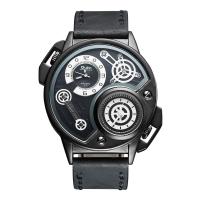 Heren polshorloge, Glas, met Leer, Leven waterbestendig & mode sieraden & multifunctioneel & Japans uurwerk & voor de mens, meer kleuren voor de keuze, 50x50mm,13mm,24mm, Lengte Ca 260 mm, Verkocht door PC