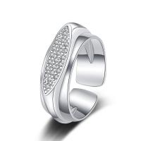 Kubische Zro2-Micro Pave Messingring, Messing, Modeschmuck & Micro pave Zirkonia & für Frau, keine, frei von Nickel, Blei & Kadmium, 6mm, verkauft von PC