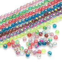 Fashion Glasperler, Runde, du kan DIY, flere farver til valg, nikkel, bly & cadmium fri, 8x8mm, Hole:Ca. 1.2mm, Ca. 100pc'er/Strand, Solgt af Strand