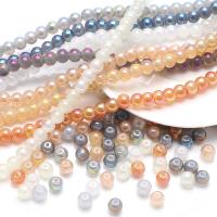 Fashion Glasperler, Runde, du kan DIY, flere farver til valg, nikkel, bly & cadmium fri, 8x8mm, Hole:Ca. 1.2mm, Ca. 100pc'er/Strand, Solgt af Strand